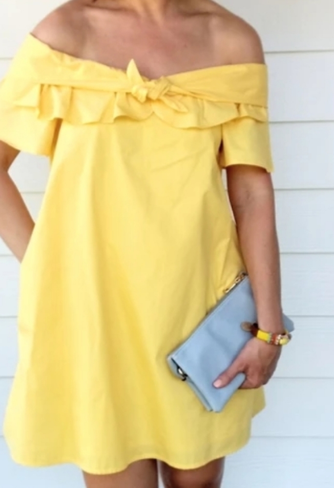 NWT LOVERICHE WHITE OFF SHOULDER DRESS